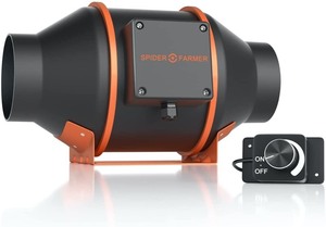 lot 2380 image: SPIDER FARMER - 4 Inch Inline Duct Fan with Speed Controller -  Retail $89.99
