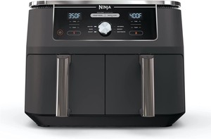 lot 2415 image: Ninja - Foodi 6-in-1 10-qt. XL - 2-Basket Air Fryer with DualZone Technology - Grey - Retail $229.99