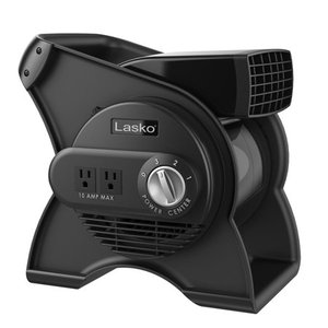 lot 2445 image: Lasko - 12in. Pivoting Pro High Velocity Utility Blower Fan with 3 Speeds - Gray - Retail $74.99