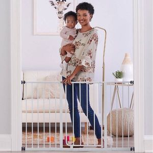 lot 2396 image: Regalo Extra Wide Easy Open Metal Walk Through Baby Gate - Retail $44.99