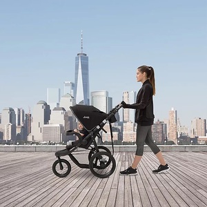 lot 2388 image: Jeep - Hydro Sport Plus Jogger by Delta Children - Black - Includes Car Seat Adapter  - Retail-249.99