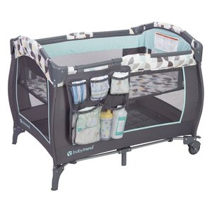 lot 2340 image: Baby Trend - Trend E Nursery Center Playard Play Crib with Bassinet - Retail $79.99