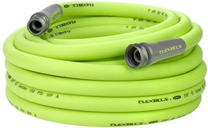 lot 2371 image: Flexzilla -  Garden Lead-In Hose 58 In. x 50 ft, Heavy Duty, Lightweight, Drinking Water Safe - Retail $34.99