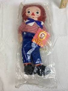 lot 7626 image: The Original Raggedy Andy Doll - New in Package By Kinckerbocker