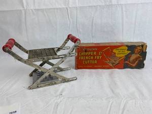 lot 7635 image: Vintage NUTBROWN Chopper and French Fry Cutter - In Original Box