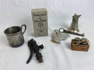 lot 7637 image: Vintage Trinkets, Joke Box, Baby Cup and More