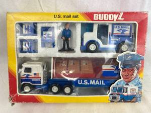 lot 7681 image: Vintage U.S. Mail Trucking Set by BUDDY L - New In Original Box VERY Detailed 668H