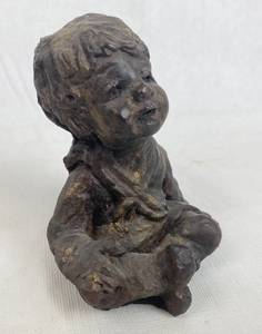 lot 7703 image: Vintage Sitting Boy Babs Mellor, Artist from Wichita - Very Collectible