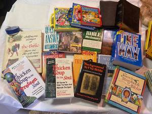 lot 7710 image: Lot of Christian Books and Bibles