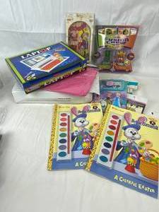 lot 7740 image: Lot of New Childrens Items - Laptop, Paints, Toy Pinball Game and More