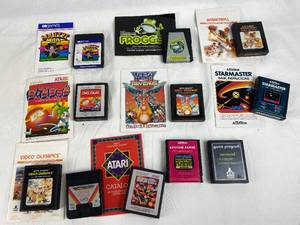 lot 9161 image: Lot of Atari Games w Paper Instructions- See Pics for Games