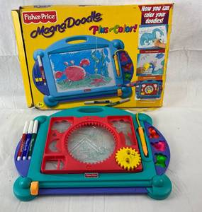 lot 9117 image: Fisher Price Magna Doodle Plus Color w Original Box