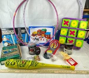lot 9135 image: Lot of Game & Toys - Science Laboratory, Kid Connection Building Blocks, Tic Tac Toe Game, Table Tennis,