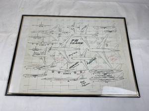 lot 9152 image: Very Cool 75 years Anniversary Signed Framed Picture