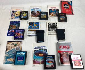 lot 9162 image: Lot of Atari Games w Paper Instructions - See Pics for Games