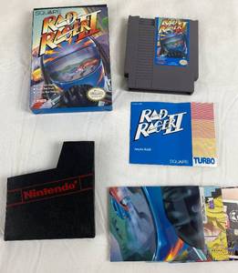 lot 9175 image: Nintendo Game Rad Racer II w Original Box and Dust Sleeve Cover