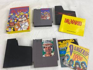 lot 9182 image: Nintendo Games Dr Mario & Quarterback w Original Boxes and Dust Sleeve Covers