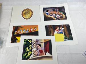lot 9192 image: Disney Exclusive Lithographs Featuring (4)Snow White & the Seven Dwarfs 11x14, Litho Portfolio