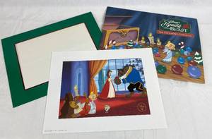 lot 9201 image: Disney Exclusive Lithograph Beauty & the Beast  11x14 Litho