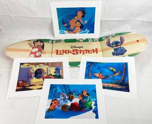 lot 9208 image: Disney Exclusive Lithographs Featuring (4) Lilo & Stitch 11x14, Litho Portfolio