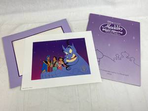 lot 9215 image: Disney Lithograph  Aladdin 11x14 Litho