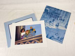 lot 9221 image: Disney Lithograph  Hunchback of Notre Dame 11x14 Litho