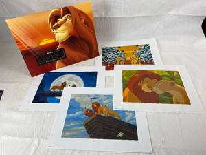 lot 9225 image: Disney Lithographs (4) Lion King,  11x14 Litho Portfolio