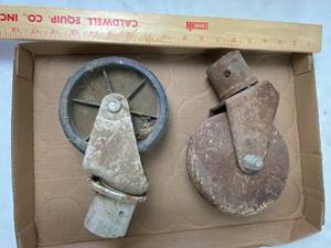 lot 6058 image: Vintage BIG Caster Wheels