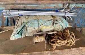 lot 6131 image: Vantage Canvas Tent w Poles and Rope