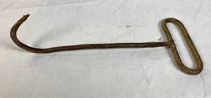 lot 6138 image: Primitive Farm Tool - Metal Hay Hook