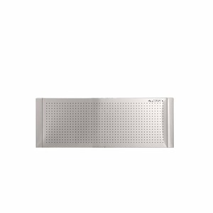 lot 149 image: Husky 52 in. W to 72 in. W Adjustable Pegboard, Stainless Steel, Silver