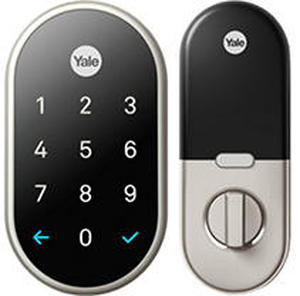 lot 160 image: Nest x Yale - Smart Lock with Nest Connect - Satin Nickel