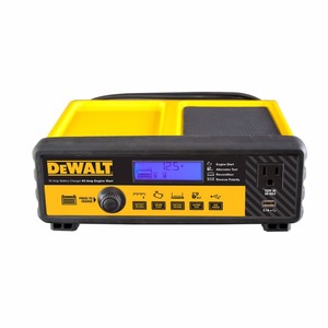 lot 161 image: DEWALT 30 Amp Automotive Portable Car Battery Charger with 80 Amp Engine Start and Alternator Check