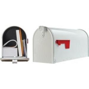 lot 171 image: Gibraltar Mailboxes Elite Medium, Steel, Post Mount Mailbox, White, E1100W00