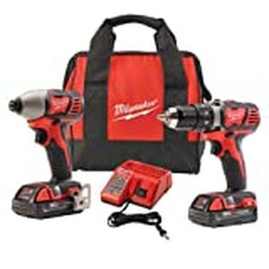 lot 220 image: Milwaukee M18 Cordless Combo Kit Tool 2pc Set.hammer Drill,screwdriver 18v Tools