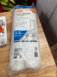 lot 279 image: Hdx 10 Ft. X 25 Ft. Clear 3.5 Mil Plastic Sheeting Rshd3510-25c-2