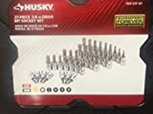 lot 312 image: Husky Bit Socket Set 37 pc. 38 Inch Drive Master SAE Metric Alloy Steel With Case