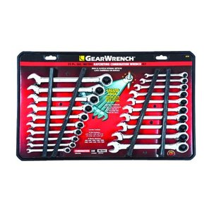 lot 313 image: GearWrench 12 Point Metric and SAE Ratcheting Combination Wrench Set 20 pc.