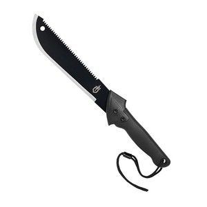 lot 274 image: GERBER BUNDLE GATOR MACHETE JR DUAL BLADE SHEATH & PARAFRAME CLIP FOLDING KNIFE