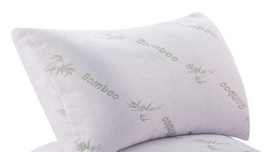 lot 9003 image: Bamboo Standard Ultra Soft Bounce Back Standard Size 24� x 14� inches (Queen Sized) Cool Washable Over Filled Pillow