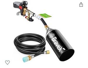 lot 9011 image: STEINBRCKE Propane Torch Weed Burner Torch - Weed Torch with Push Button Igniter and 6.5 ft Hose, High Output Outdoor Torch Kit for Garden Stumps Wood Ice Snow Roofing