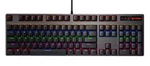 lot 9014 image: Rapoo V500PRO Wired Mechanical Gaming Keyboard Blue Switches,Dust and Water Resistance Mixed LED Backlit Keyboard for Windows Gaming PC (104 Keys, Black)