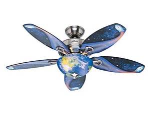 lot 9026 image: Hunter Fan Company 52298 Discovery Ceiling Fan, 48, Brushed Nickel