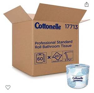 lot 9029 image: Cottonelle Professional Bulk Toilet Paper for Business (17713), Standard Toilet Paper Rolls, 2-Ply, White, 60 RollsCase, 451 SheetsRoll