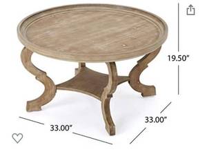 lot 9035 image: Christopher Knight Home Althea Faux Wood Circular Coffee Table, Nature