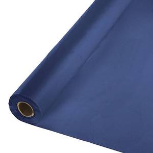 lot 20010 image: Tablecover Navy 40 x 100 Qty of 2 rolls
