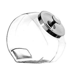 lot 20024 image: Anchor Hocking 1-Gallon Penny Candy Jar with Chrome Lid, 2 Pack