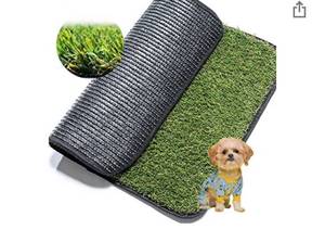 lot 9043 image: SKYJADE Fake Grass for Dogs to Pee on, Puppy Training Pads,Dog Potty Grass Washable Pee Pads for Dogs, Reusable Turf for Dogs,Pet Grass Indoor