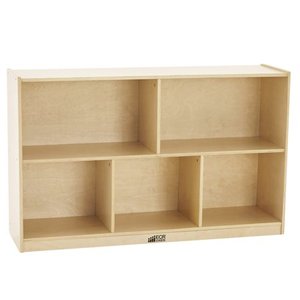 lot 19003 image: ECR4Kids Birch 5-Compartment Storage Cabinet 30in H