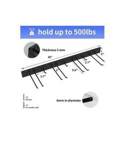 lot 19005 image: Tool Storage Rack Heavy-Duty Garage Wall Mount Work Tool Home Storage System 36 inch Utility Racks Holds Up to 200lbs